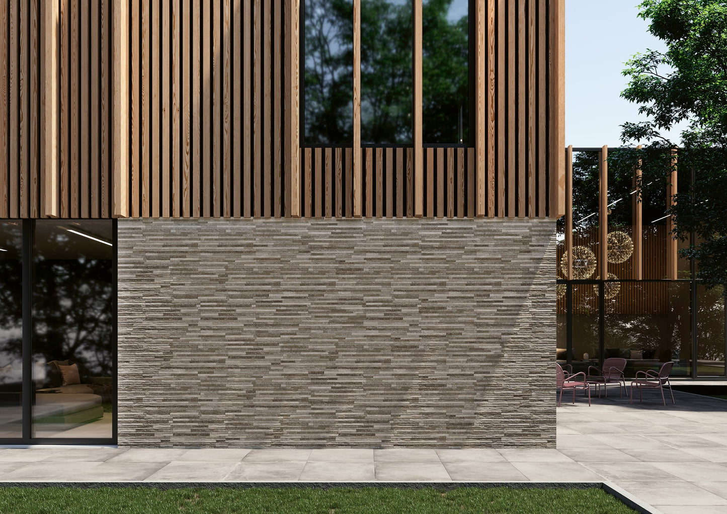 Línea – Carrelage effet béton pour façades et murs modernes, intérieur et extérieur Poitou Carrelage